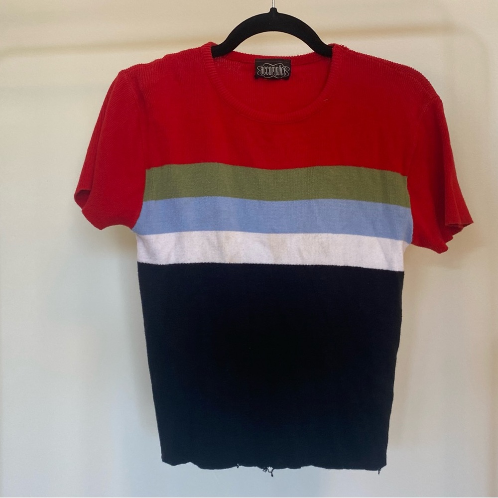 90s retro accomplice striped shirt! She’s perfect <3